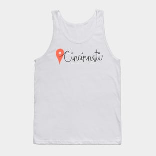 Cincinnati Location Pin Tank Top